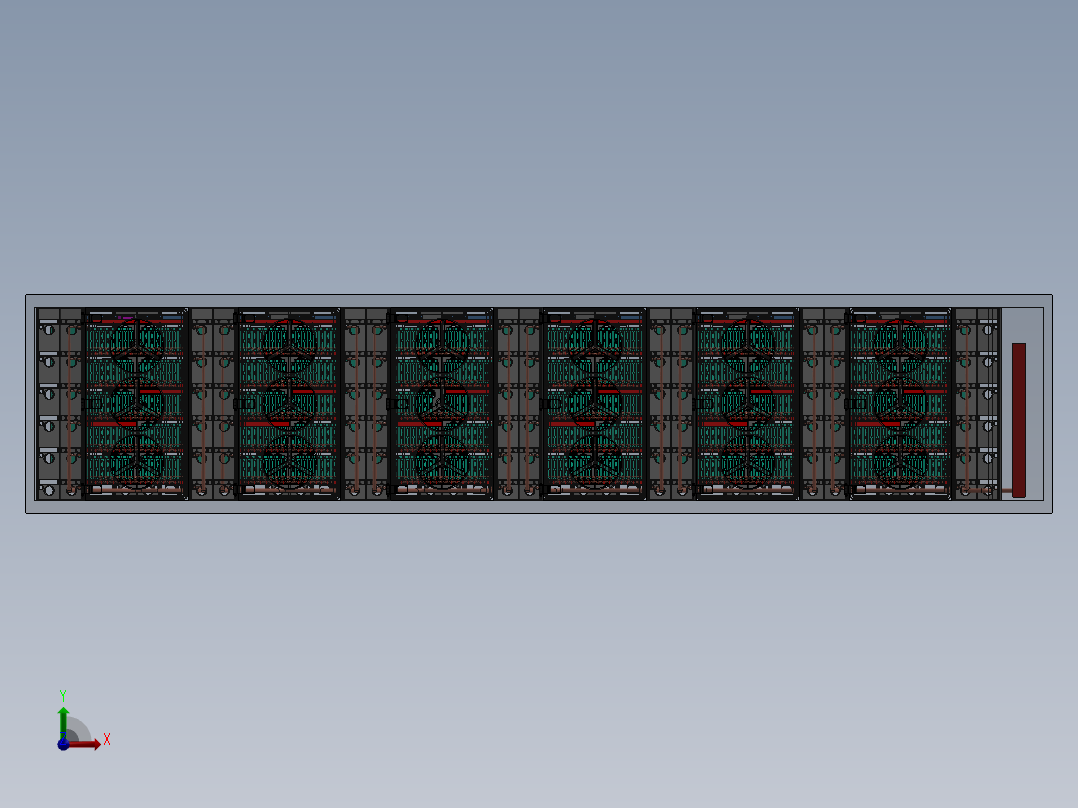 比特币矿机（sw21可编辑+工程图）前视图