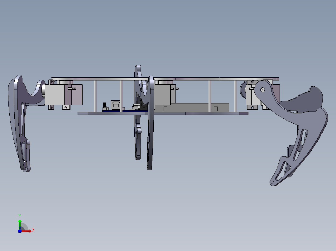 仿生蜘蛛机器人sw20可编辑前视图