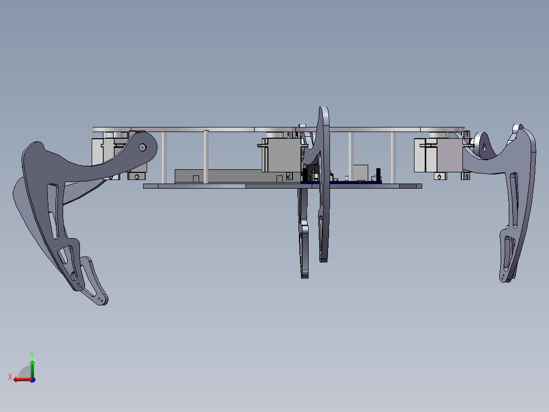 仿生蜘蛛机器人sw20可编辑后视图