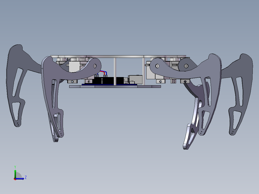 仿生蜘蛛机器人sw20可编辑左视图