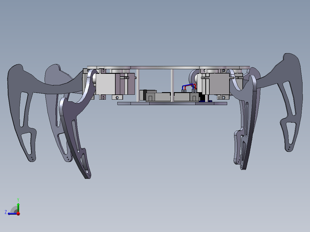 仿生蜘蛛机器人sw20可编辑右视图