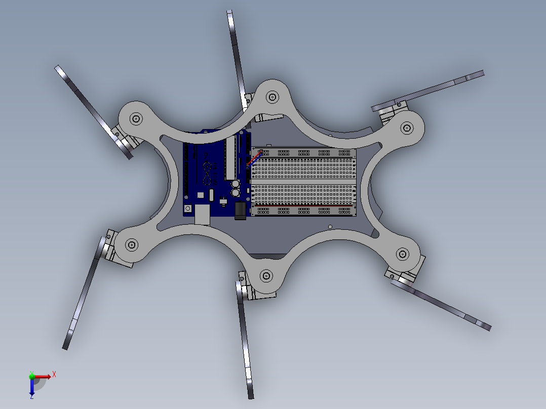仿生蜘蛛机器人sw20可编辑俯视图