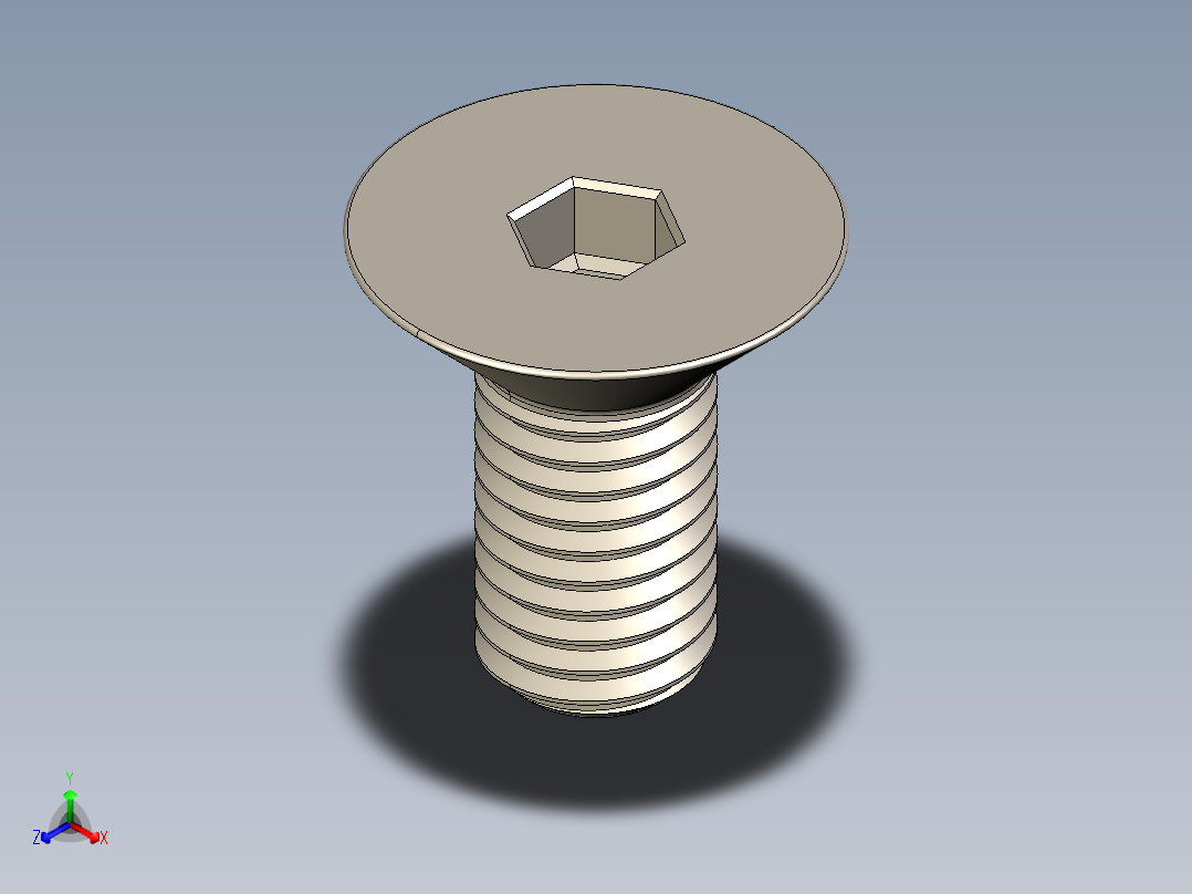 Screw_ISO_10642_M10x22_A2.STEP正等轴测图