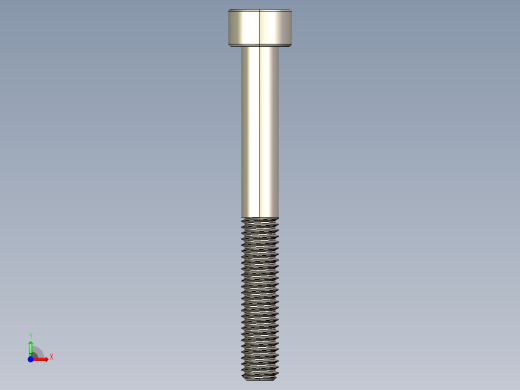 Screw_DIN_912_M5x45_A2.STEP公制内六角螺钉前视缩略图