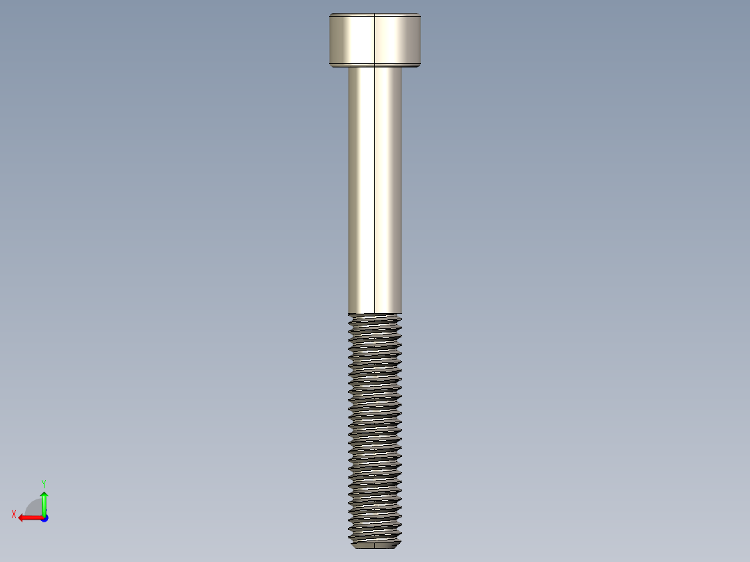 Screw_DIN_912_M5x45_A2.STEP公制内六角螺钉后视图