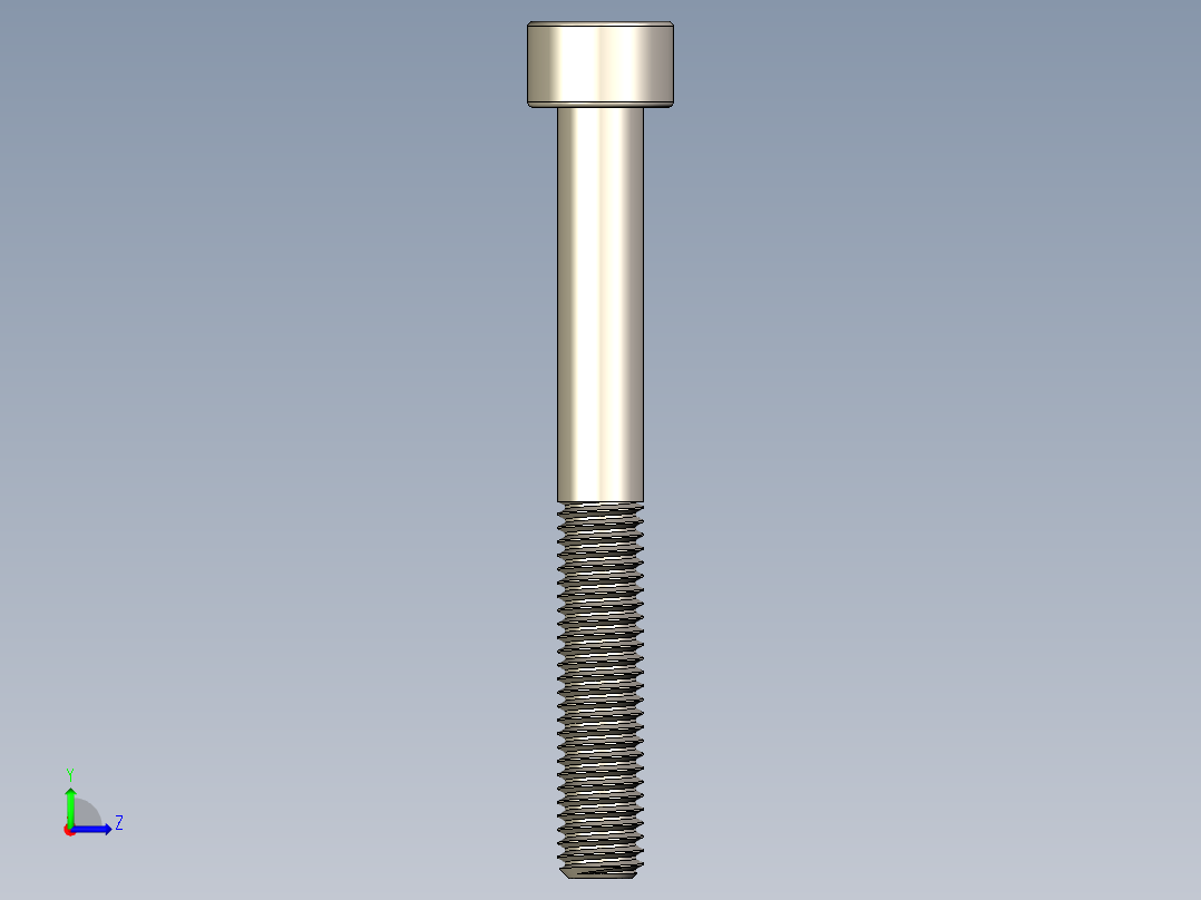 Screw_DIN_912_M5x45_A2.STEP公制内六角螺钉左视图