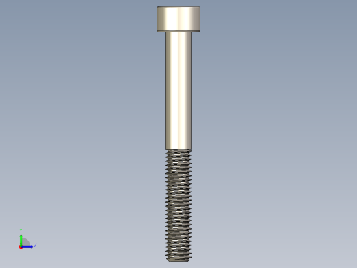 Screw_DIN_912_M5x45_A2.STEP公制内六角螺钉左视缩略图