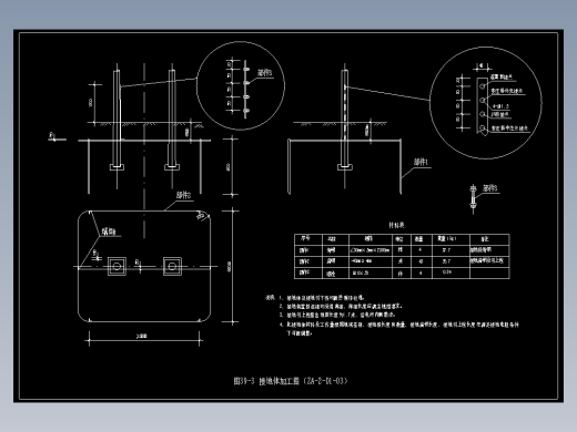 图39-3 接地体加工图（ZA-2-D1-03）