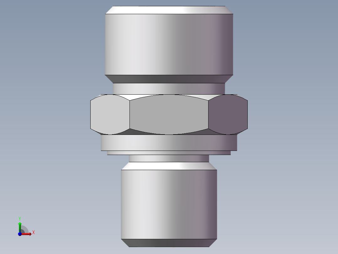 公制螺纹ED密封、1CM-16-12WD非标前视图