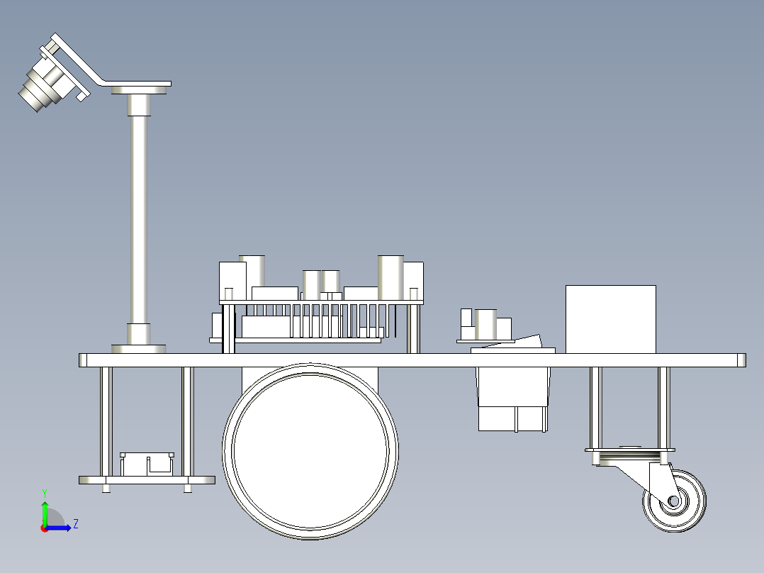 巡迹小车左视图