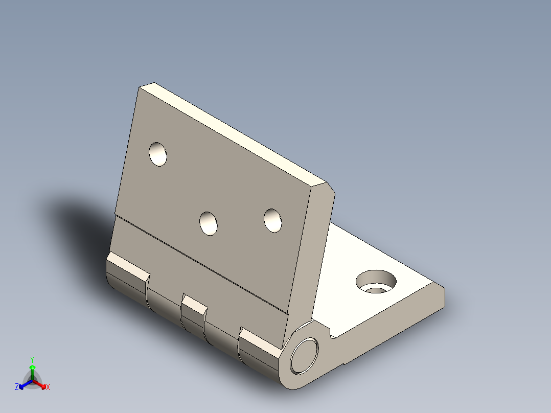 铰链、-合页hing(2)正等轴测图