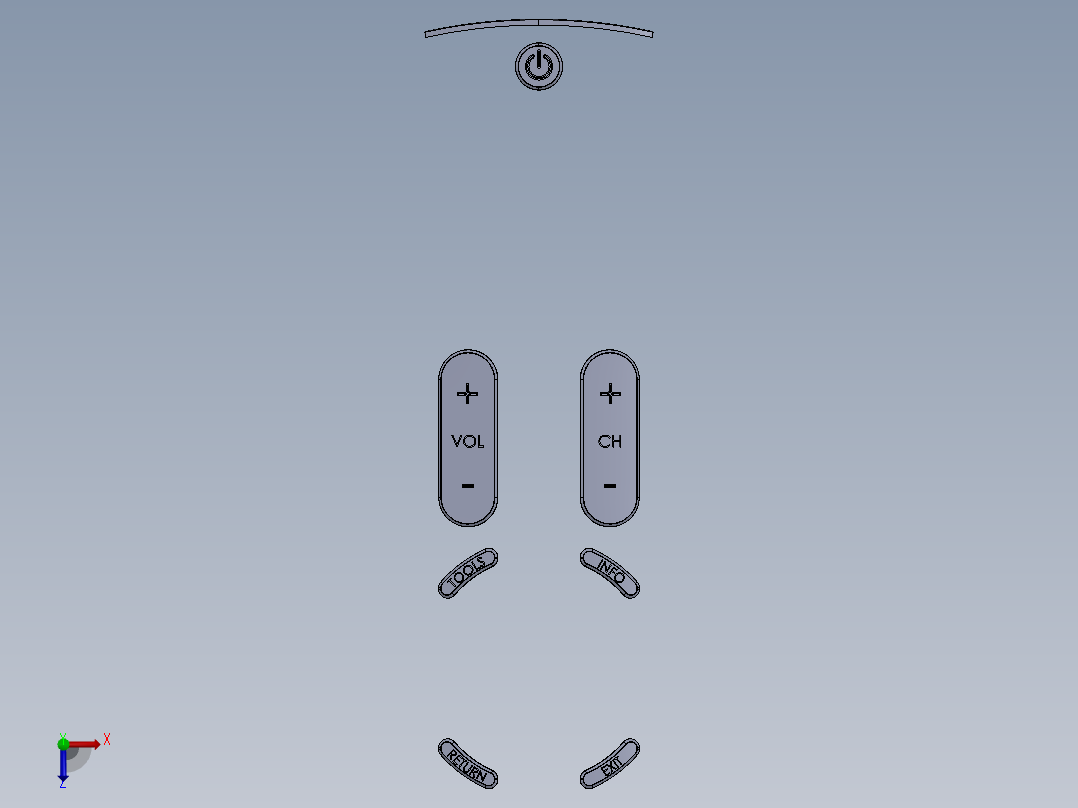 遥控器、遥控板(16)俯视图