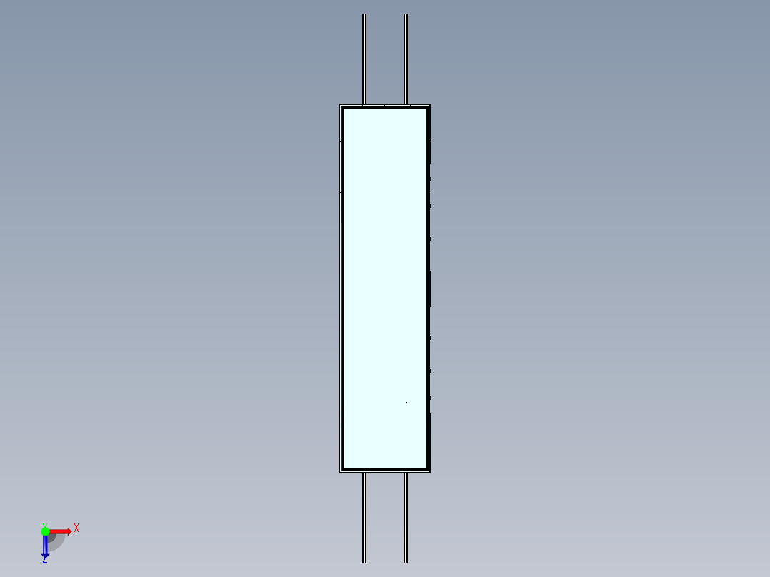 C80车模型（80吨级铝合金运煤敞车）俯视图