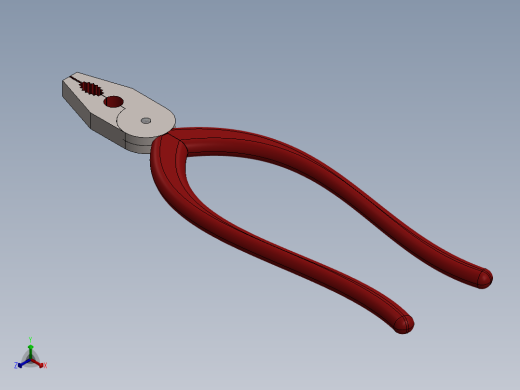 钳子、手钳子(28)正等轴测缩略图