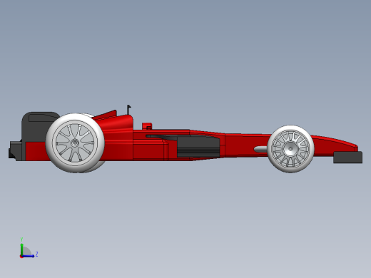 F1运动赛车模型左视缩略图