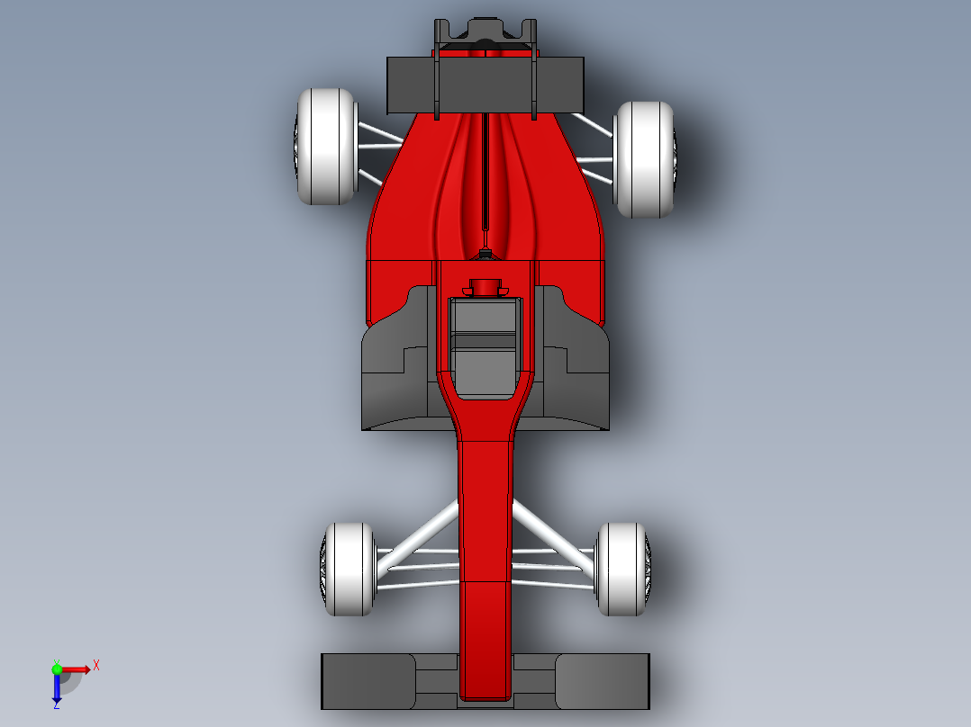 F1运动赛车模型俯视图