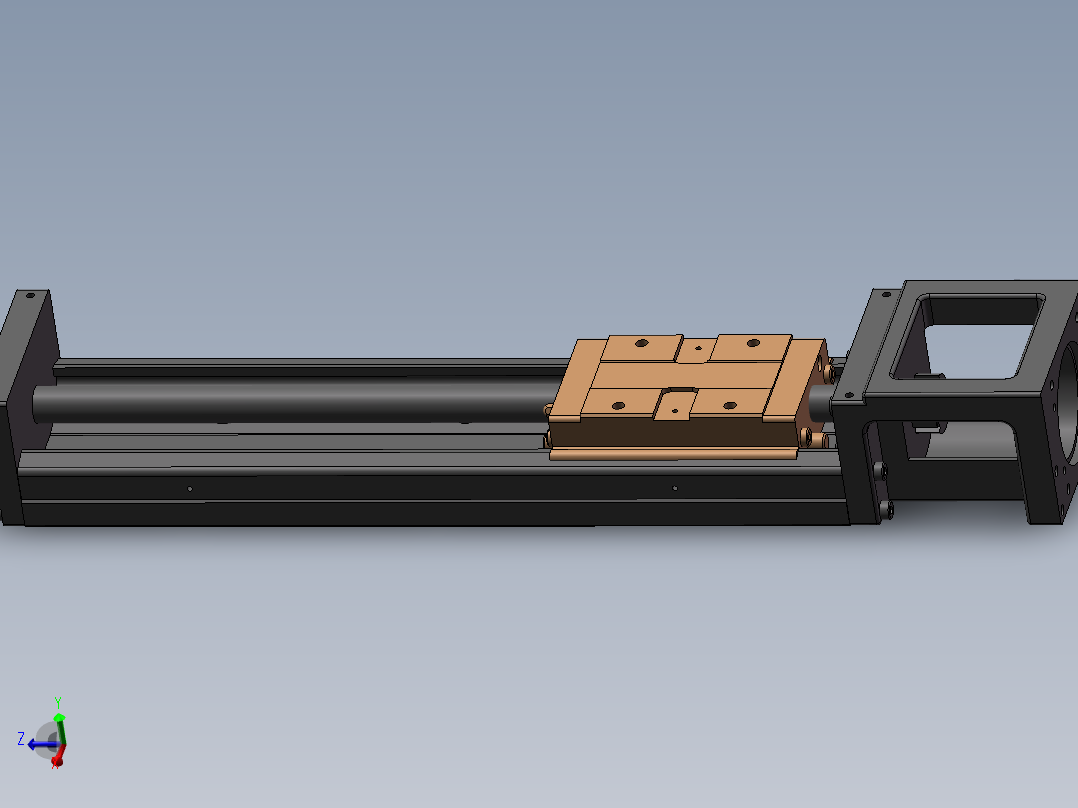 丝杆模组 上银 KK8610C-340A1-F0主视图