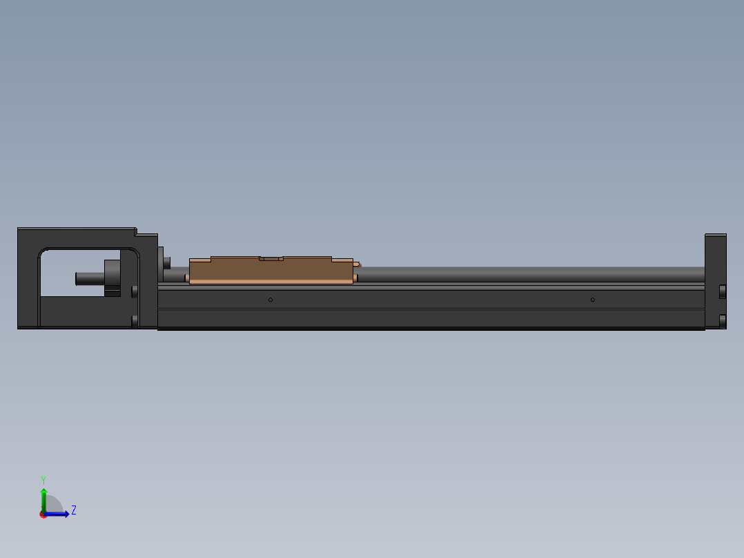 丝杆模组 上银 KK8610C-340A1-F0左视图