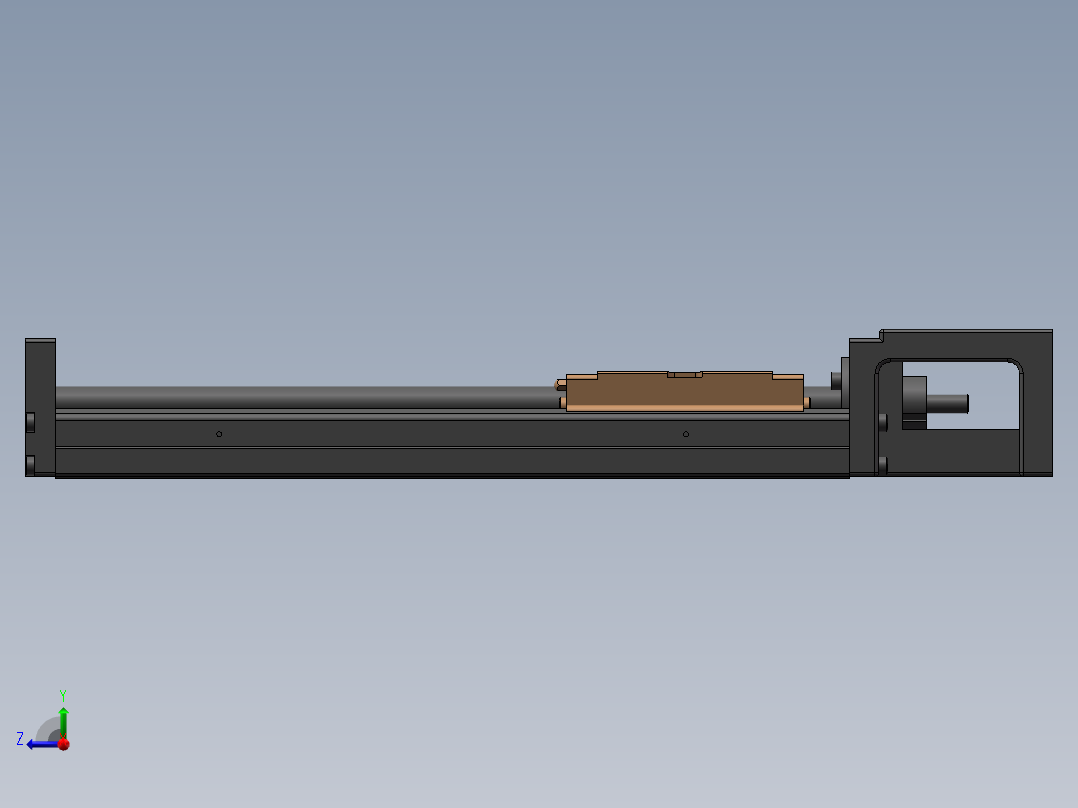 丝杆模组 上银 KK8610C-340A1-F0右视图