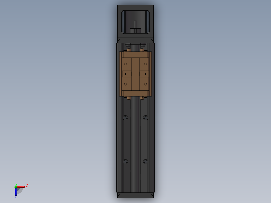 丝杆模组 上银 KK8610C-340A1-F0俯视图