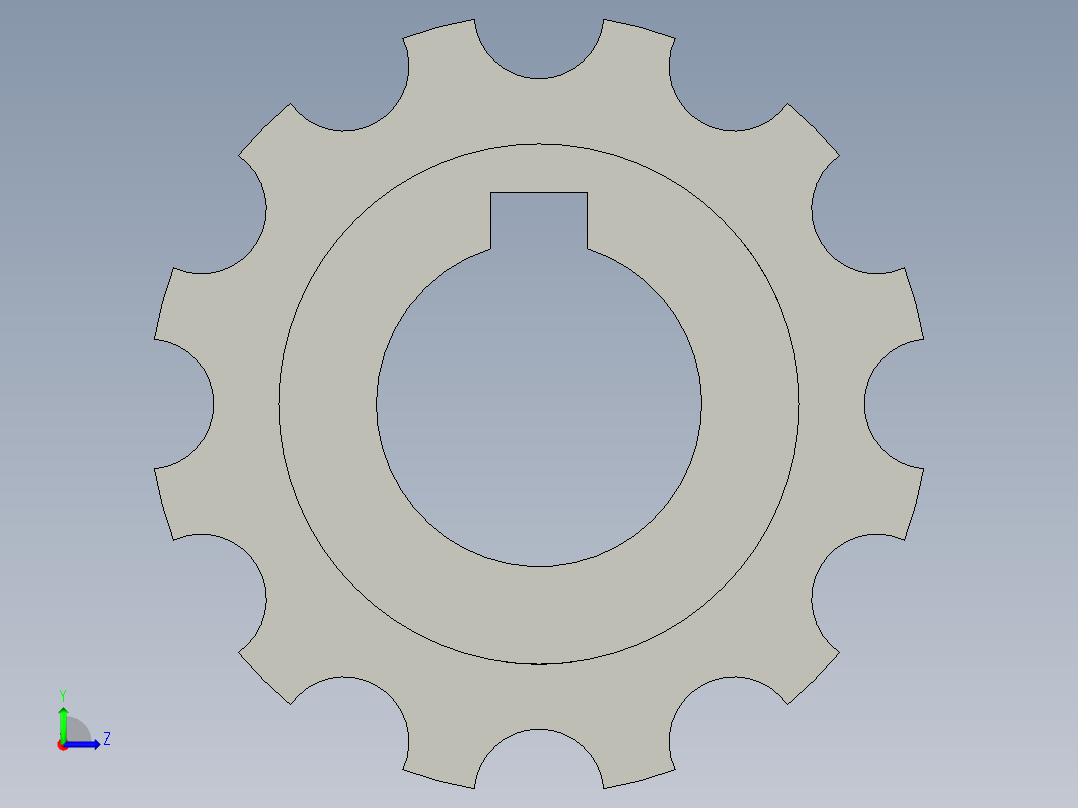 1270-T12-链轮-上海晟况机械左视图