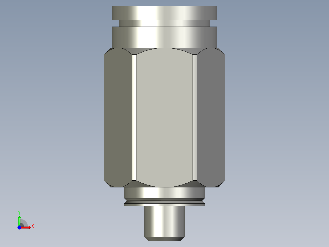 气管接头PC4M3-M前视图