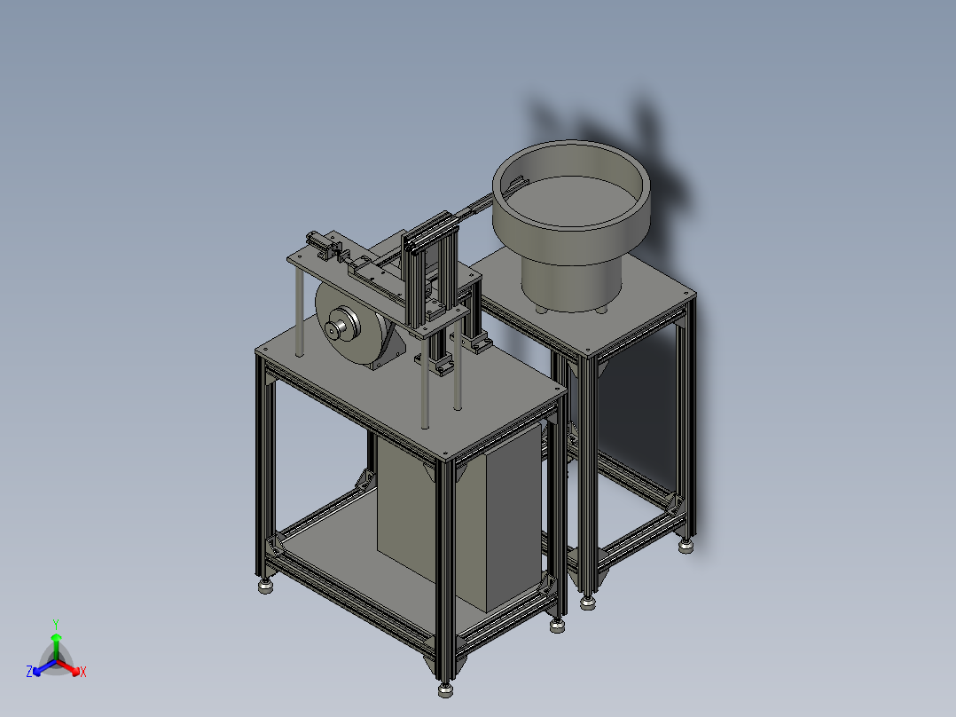自动供料的胶带切胶机主视图