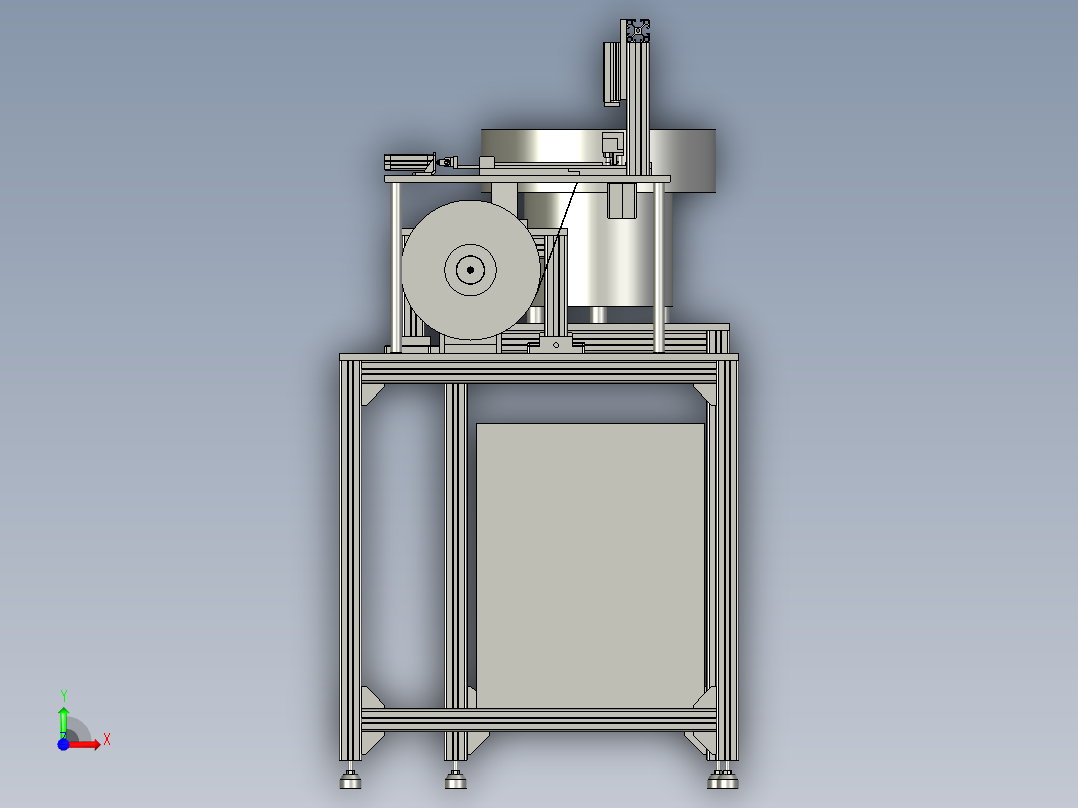 自动供料的胶带切胶机前视图