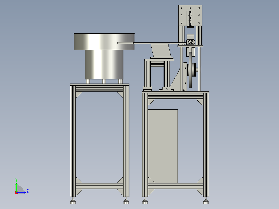 自动供料的胶带切胶机左视图