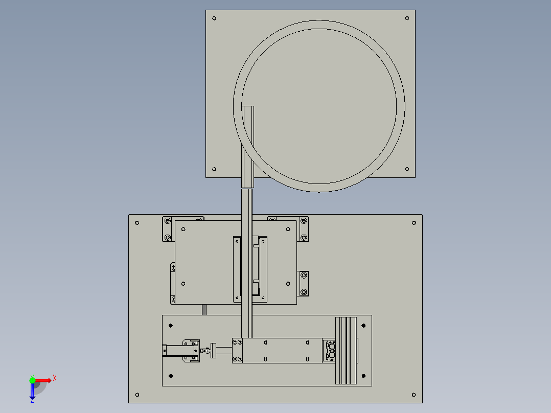自动供料的胶带切胶机俯视图