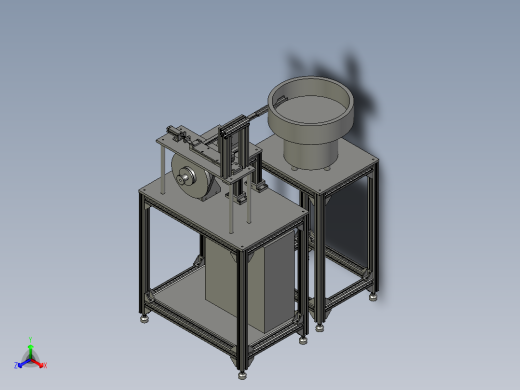自动供料的胶带切胶机正等轴测缩略图