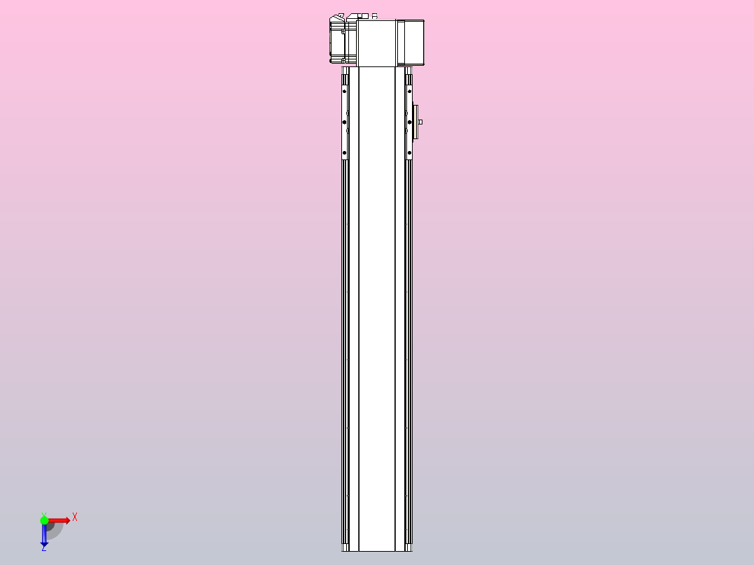 皮带直线轴半封闭可选导轨TPA-HNB-105D-90-L500-LP-Y-P20-N3俯视图