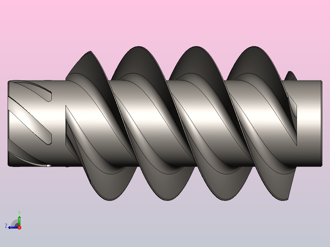 6_蜗杆模型solidworks右视图