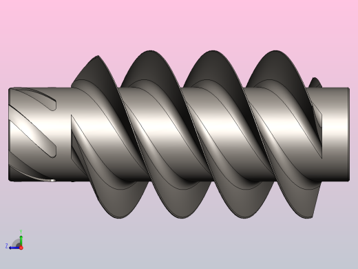 6_蜗杆模型solidworks右视缩略图