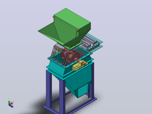 煤炭破碎机零件装配图coal-crusher-with-complete-模型格式为 sw