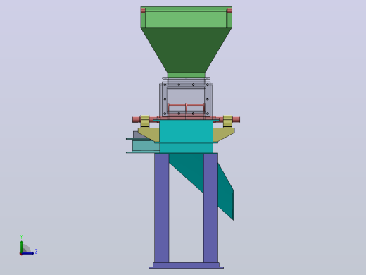 煤炭破碎机零件装配图coal-crusher-with-complete-模型格式为 sw左视缩略图