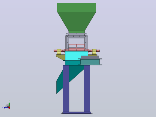 煤炭破碎机零件装配图coal-crusher-with-complete-模型格式为 sw右视缩略图