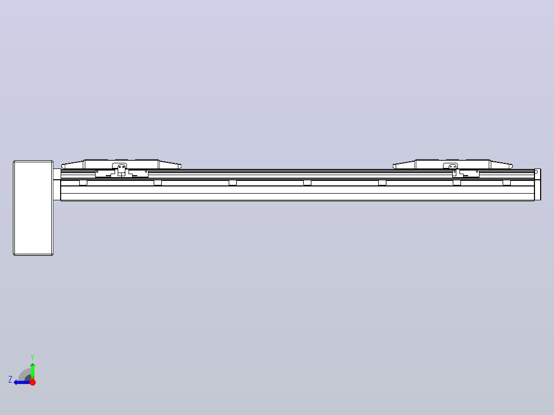 皮带直线轴双滑块型TPA-GCBS-150-P80-L200-RP-M75-N3右视图