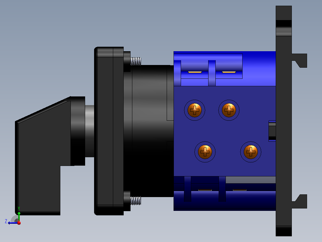 LW38D（导轨安装型）[LW38D-20╱U]开关右视图