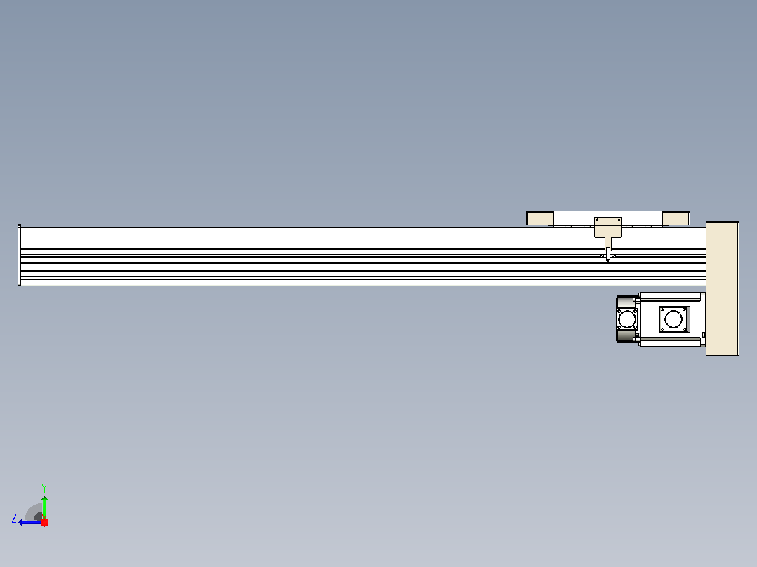滚珠丝杠直线轴带导轨全封闭TPA-HCR-220D-3210C-L900-MP-C-P1K-N3右视图