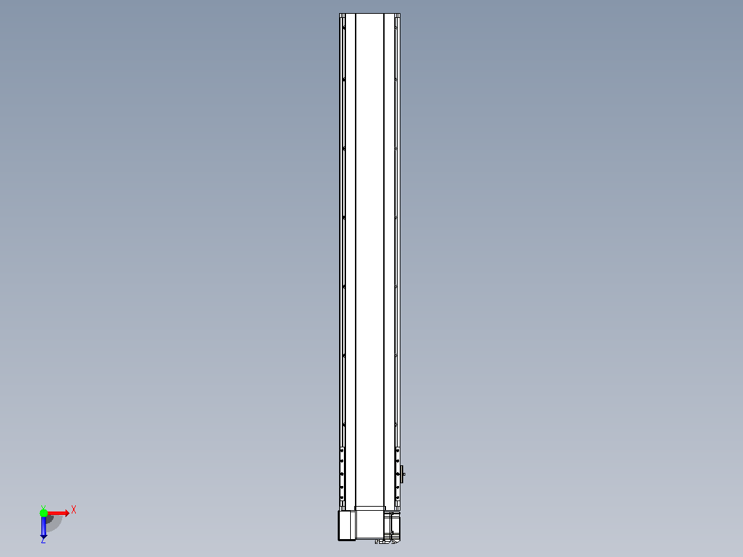 皮带直线轴半封闭可选导轨TPA-HNB-175D-140-L1150-LP-C-P75-N3俯视图