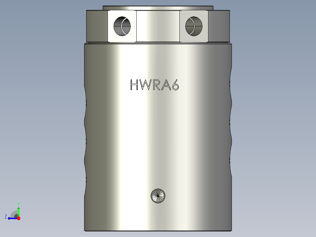 HWRA6单转盘法兰盘型 旋转接头右视图