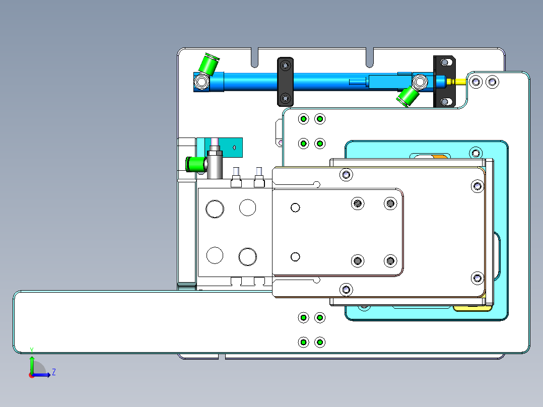 高频探针测试治具左视图