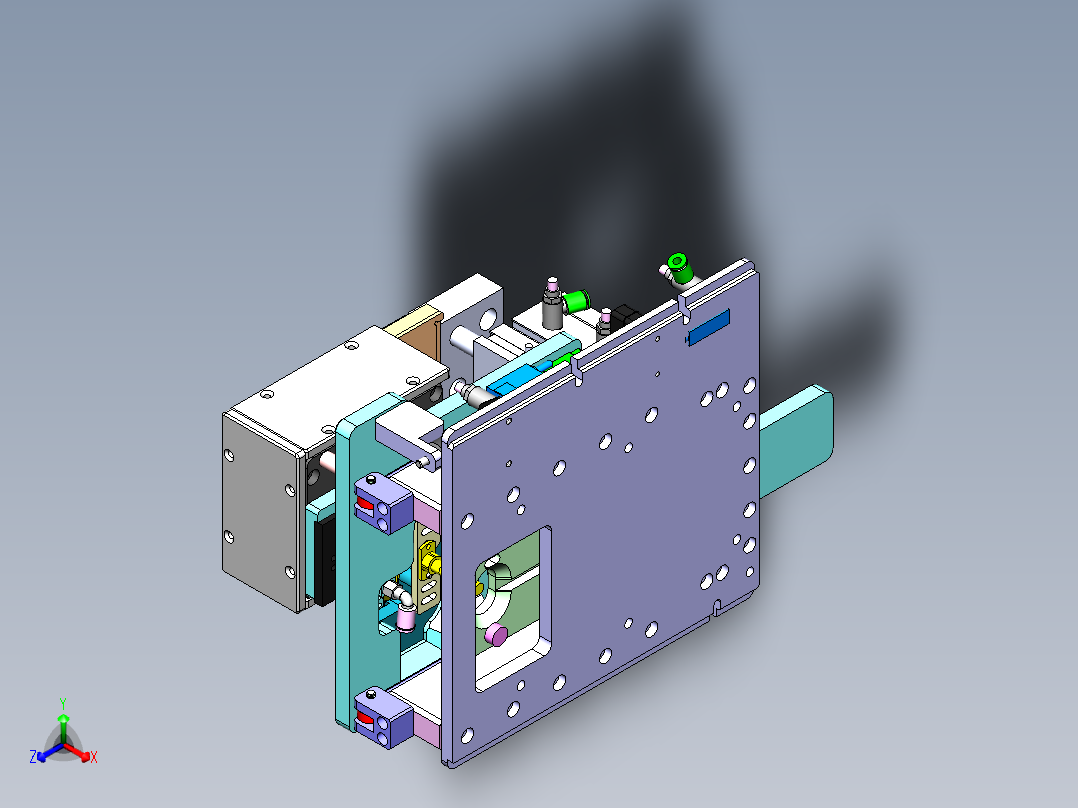 高频探针测试治具正等轴测图
