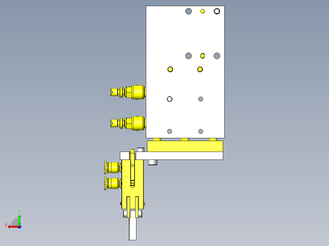 工件转移机构后视图