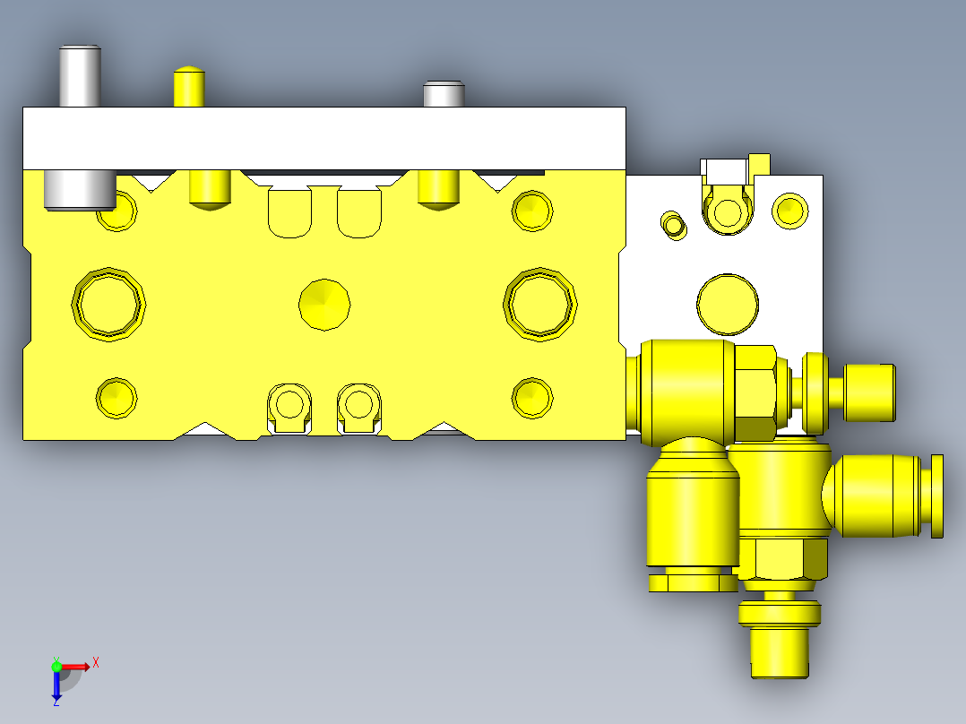 工件转移机构俯视图