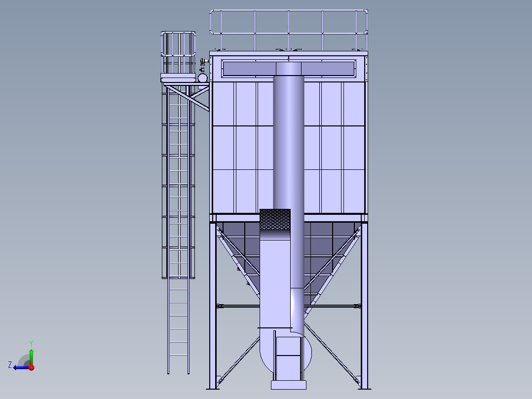 布袋除尘器 sw2017右视图