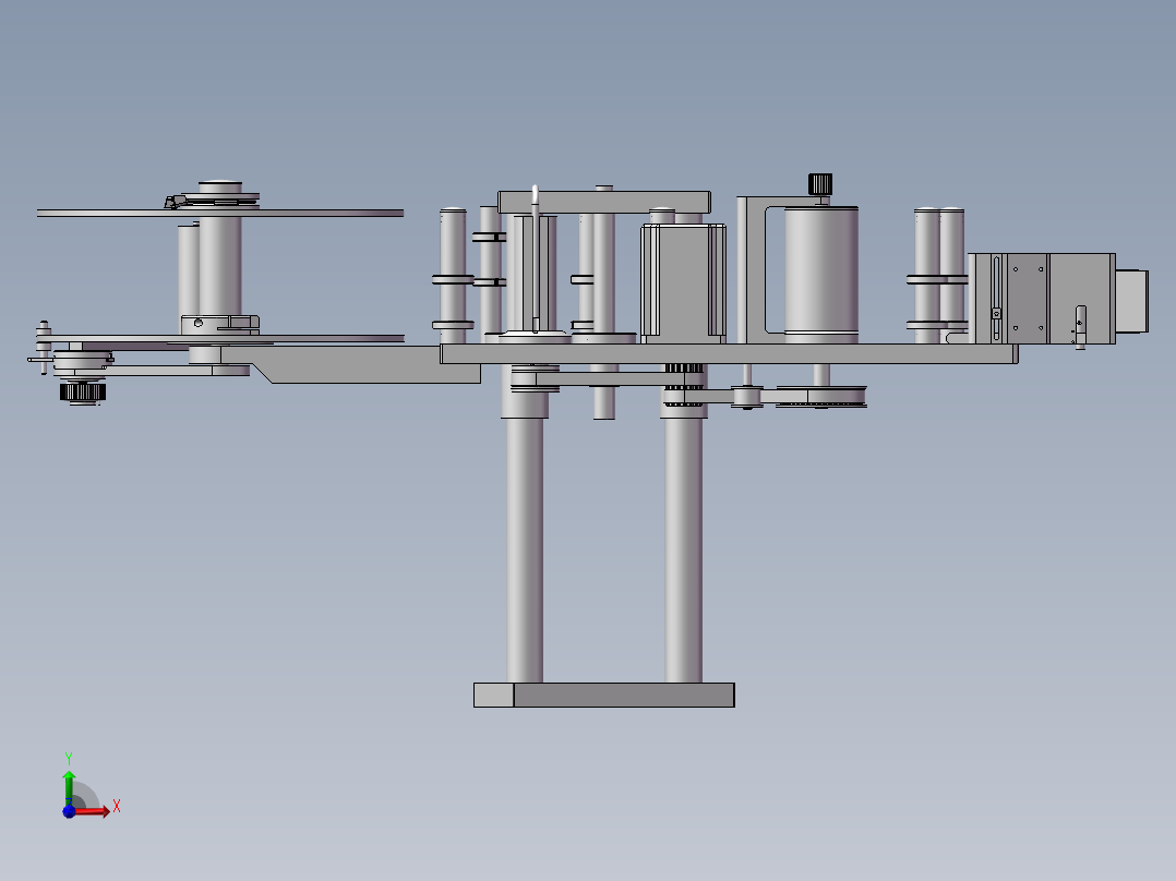 贴标机标头 3D图纸 机械设备3D模型设计素材文件前视图