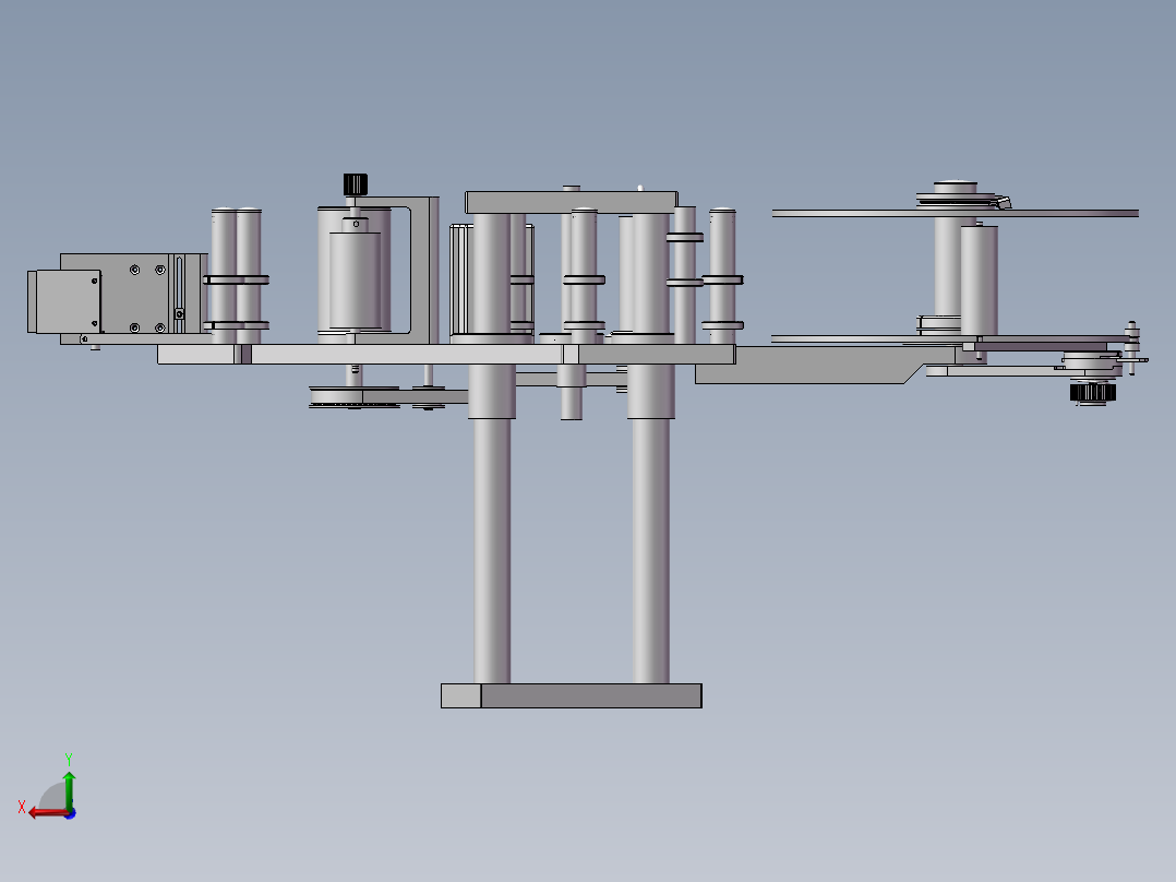 贴标机标头 3D图纸 机械设备3D模型设计素材文件后视图