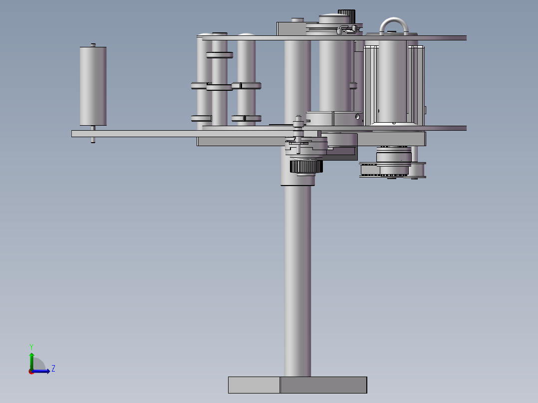 贴标机标头 3D图纸 机械设备3D模型设计素材文件左视图